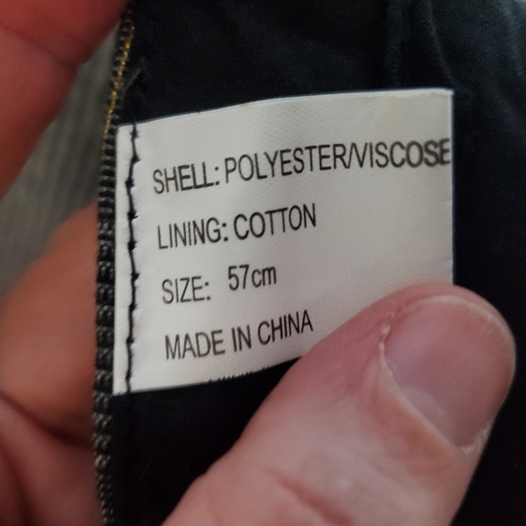 Military Hat - Fine Grey Plaid - Cotton-Lined - Size 57 cm - EUC - Picture 8 of 11